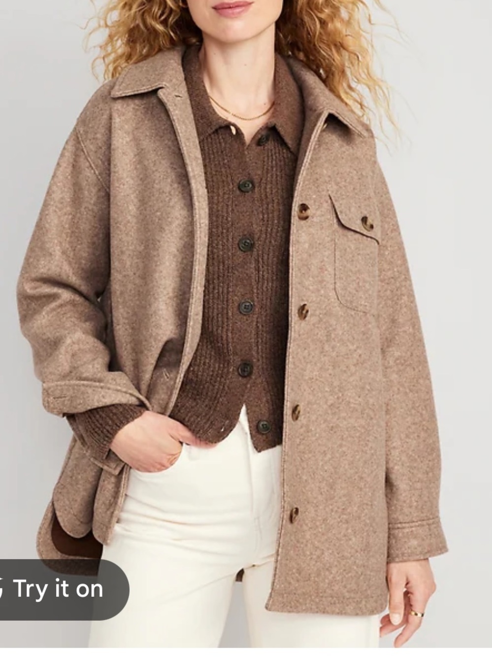 Soft brushed shacket